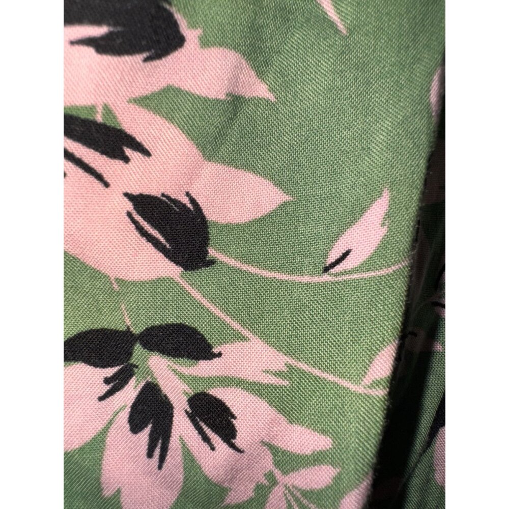 Torrid 3 Green Pink Floral Print Sleeveless Maxi Dress Shirred Bodice Adjustable - Picture 5 of 11